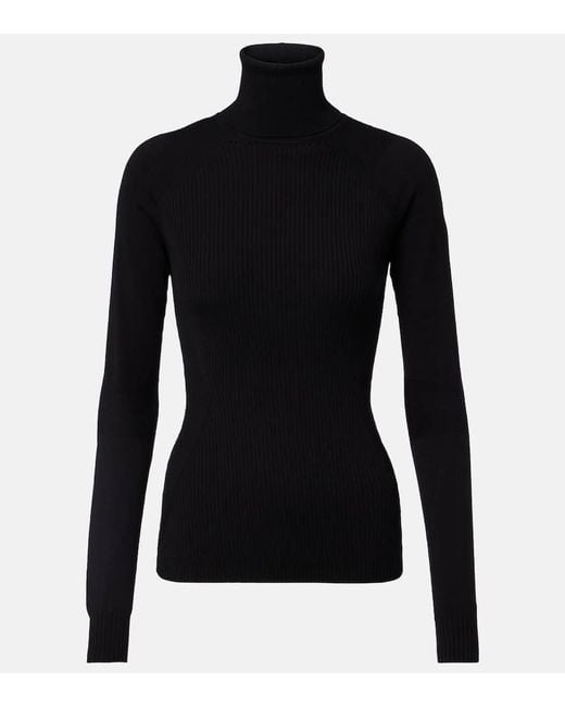 Moncler Black Wool-Blend Turtleneck Sweater