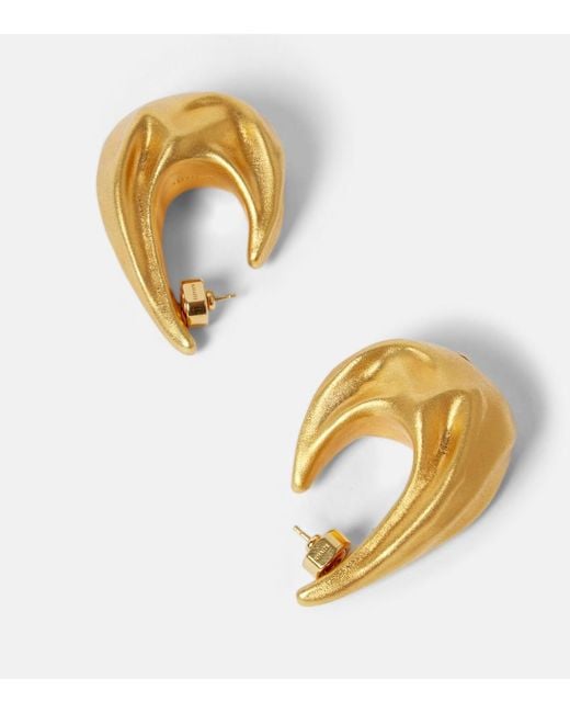 Khaite Metallic Olivia Medium-Plated Hoop Earrings