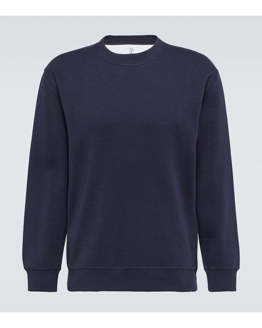 Brunello Cucinelli Sweatshirt aus einem Baumwollgemisch in Blue für Herren