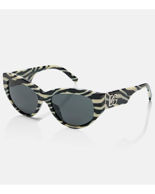 Gafas De Sol Cat-Eye Dg Crossed Dolce & Gabbana de color Brown