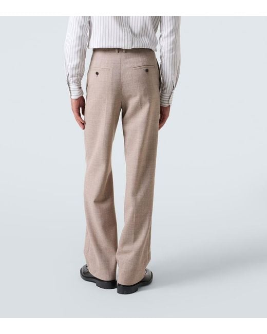 Saint Laurent Natural Wool Suit Pants for men