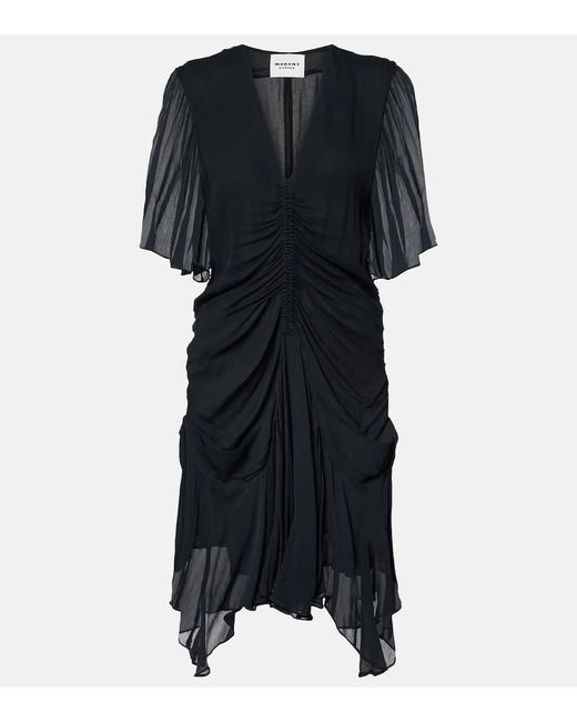 Isabel Marant Black Minikleid Vivienne Aus Musselin