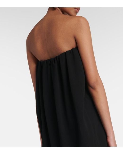 Jean Paul Gaultier Black Crepe And Tulle Corset Maxi Dress