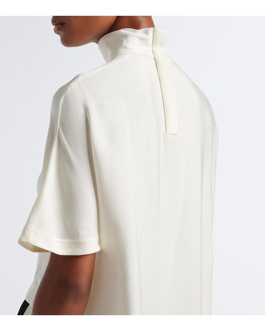 Alaïa White Asymmetric Cady Top
