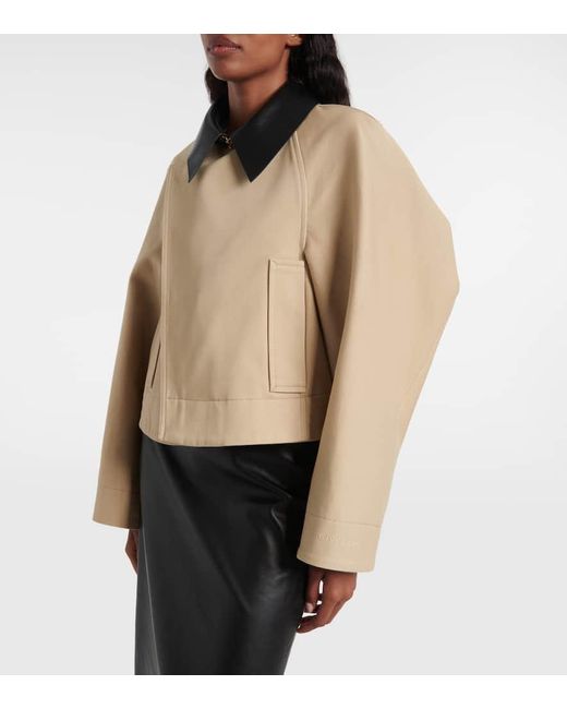 Givenchy Natural Cropped Cotton And Wool Jacket