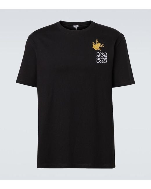 Loewe Black Relaxed Fit Cotton T-Shirt for men