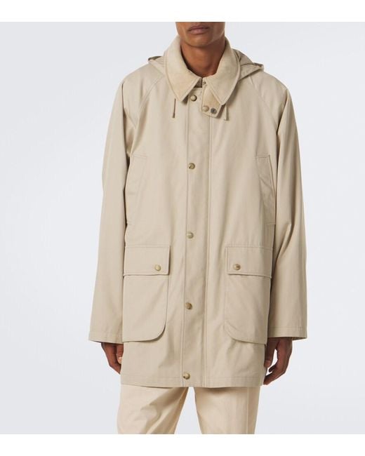 Ralph Lauren Natural Hooded Cotton Twill Coat for men