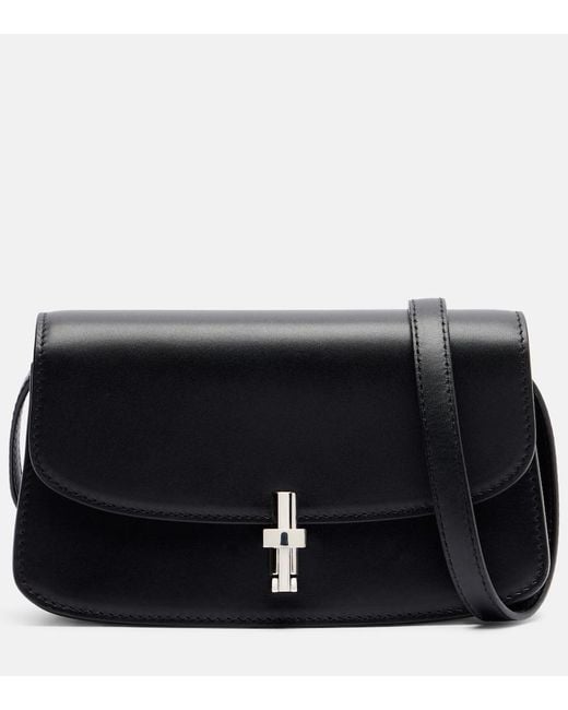 The Row Black Sofia Leather Shoulder Bag