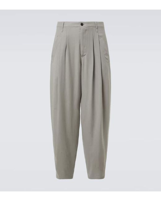 Giorgio Armani Gray Pleated Suit Pants for men