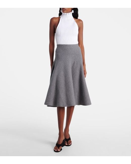 Alaïa White Turtleneck Top