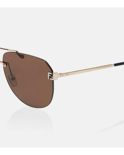 Fendi Brown Sky Aviator Sunglasses