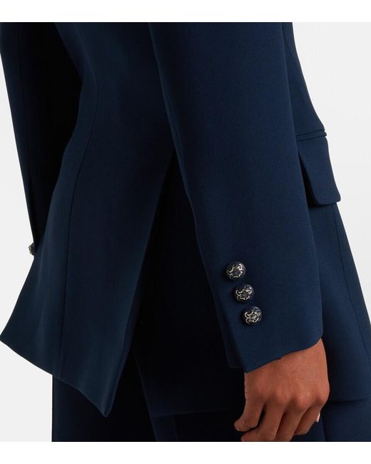 Blazer Con Cinturon Elie Saab de color Blue