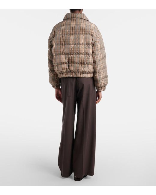 Pantalon Ample En Laine Melangee Brunello Cucinelli en coloris Brown