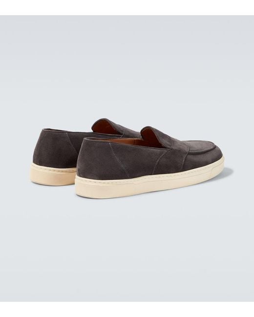 George Cleverley Loafers Joey Ii Aus Veloursleder in White für Herren
