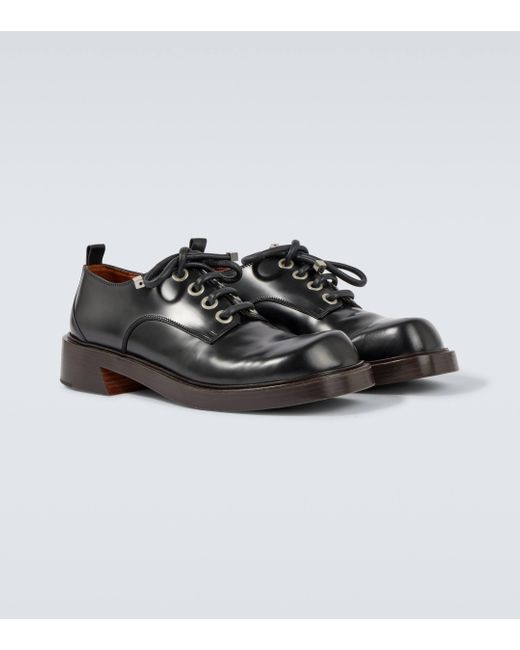 Alexander McQueen Black Leather Loafers for men