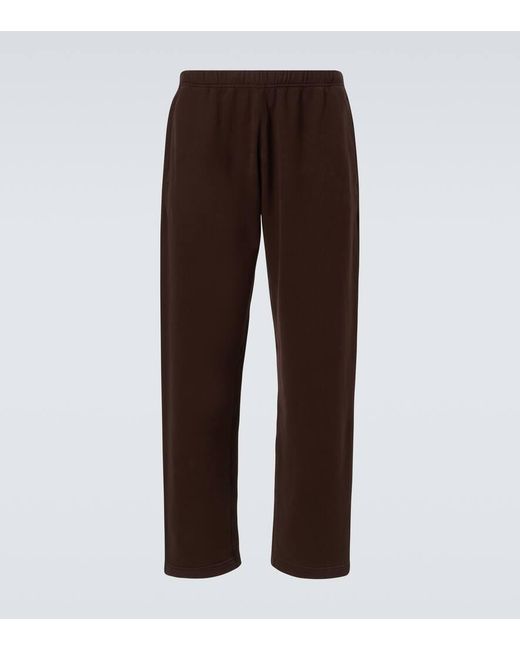 Stone Island Brown Marina Logo Cotton Fleece Sweatpants for men