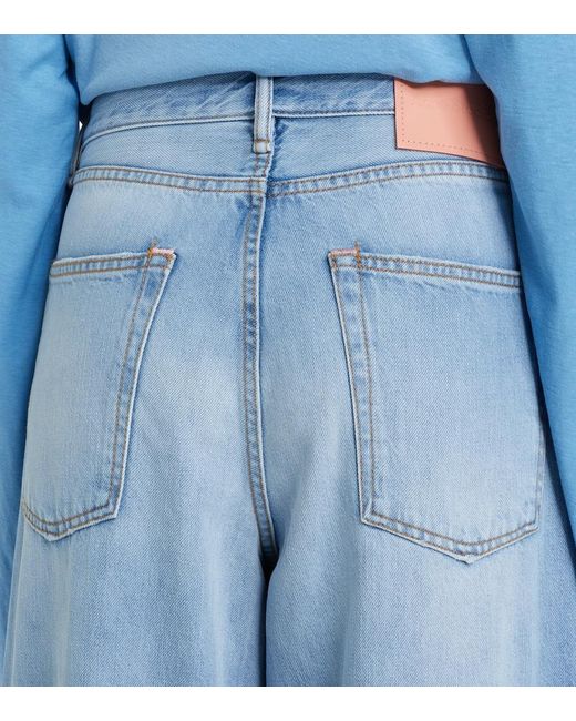 Acne Blue 1981 Mid-Rise Wide-Leg Jeans