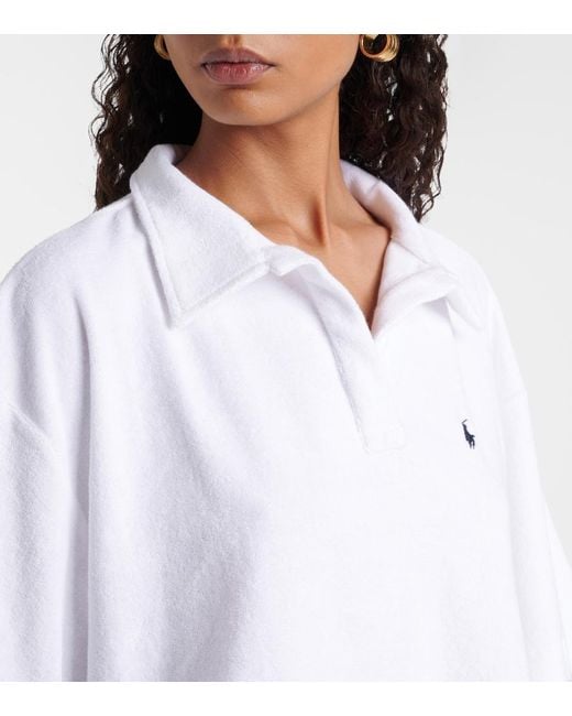Polo Ralph Lauren White Cotton Terry Polo Shirt And Shorts Set