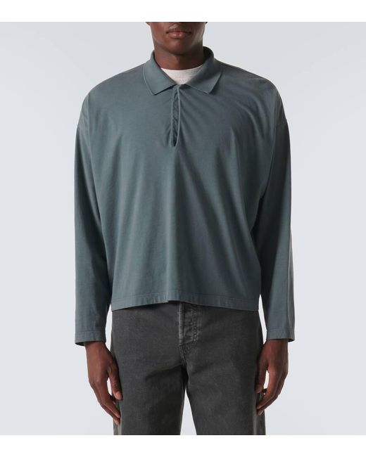 The Row Bryson Cotton Polo Shirt in Gray for Men | Lyst