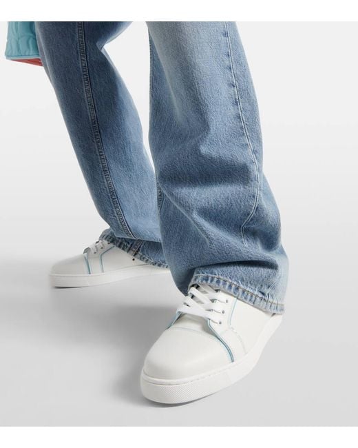 Baskets Fun Viera En Cuir Christian Louboutin en coloris White
