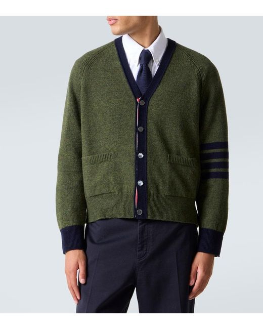 Thom Browne Cardigan Aus Wolle in Green für Herren