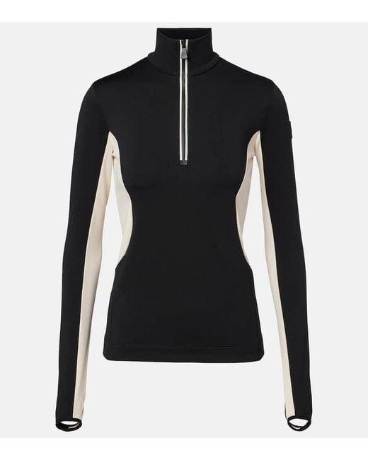 Top De Esqui Con Media Cremallera Moncler de color Black