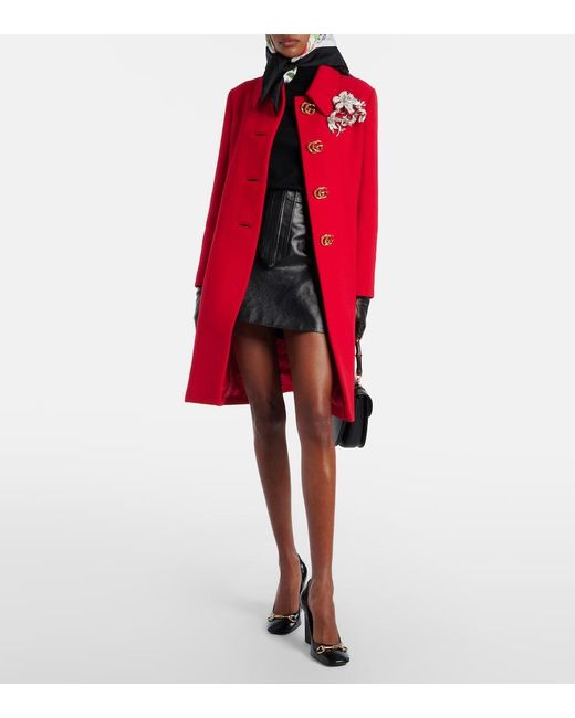 Gucci Black Leather Zip-Up Miniskirt