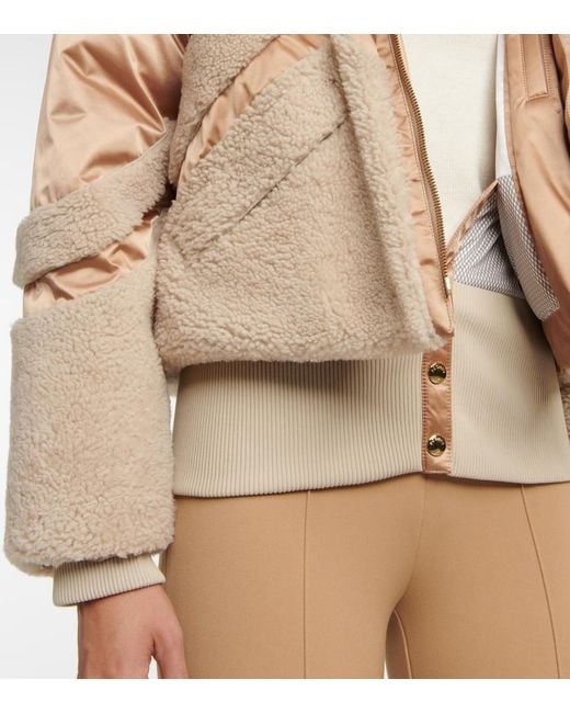 Bogner Natural Milia Shearling-Paneled Down Ski Jacket