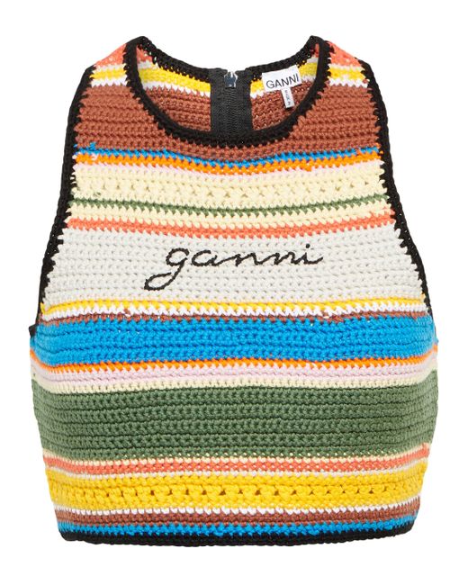 ganni crochet bikini