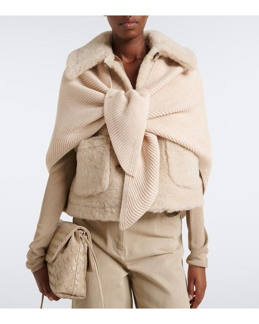 Max Mara Natural Virgin Wool Shawl