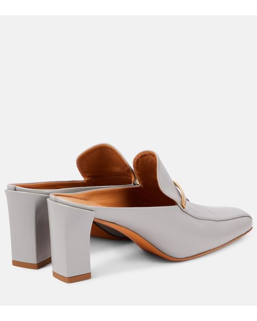 Tod's White Leather Mules