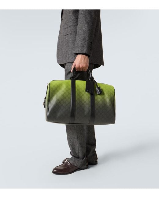 Gucci Green Gg Canvas Duffel Bag for men