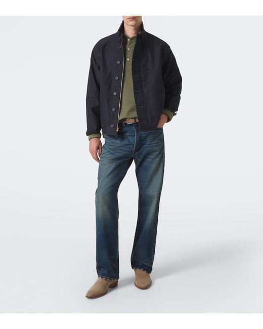 Jeans Rectos Con Efecto Desgastado RRL de hombre de color Blue