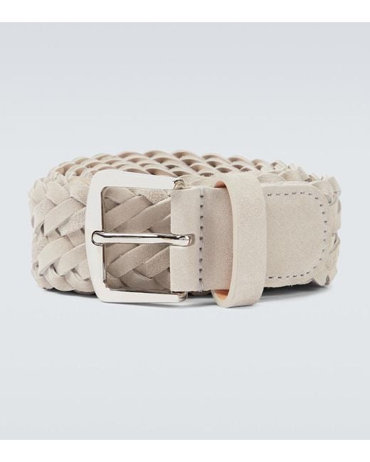 Loro Piana Multicolor Woven Suede Belt for men