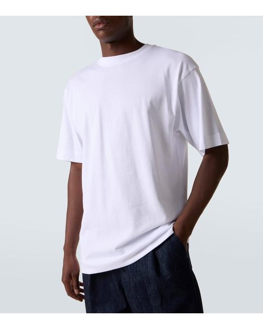 Dries Van Noten White Cotton Jersey T-Shirt for men