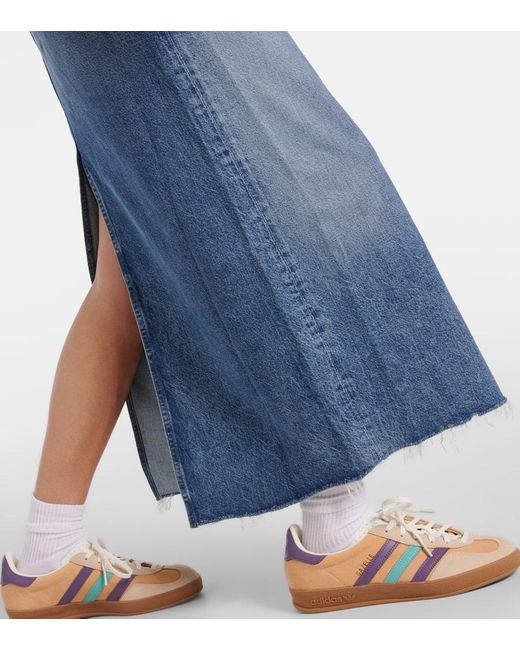 Citizens of Humanity Blue Circolo Reworked Denim Maxi Skirt
