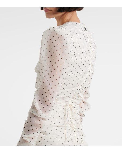 ROTATE BIRGER CHRISTENSEN White Bedrucktes Minikleid