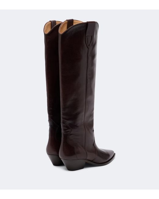 Isabel Marant Brown Denvee Leather Cowboy Boots