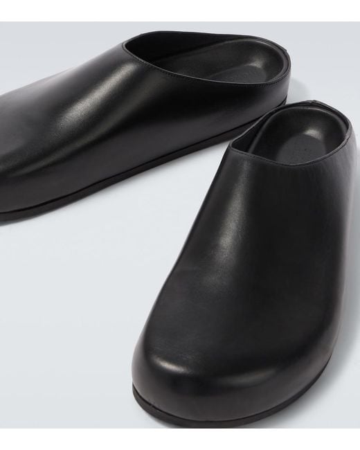 Studio Nicholson Black Wearing Leather Mules for men