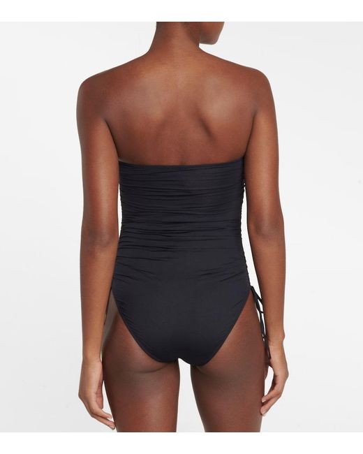 Melissa Odabash Blue Strapless Swimsuit