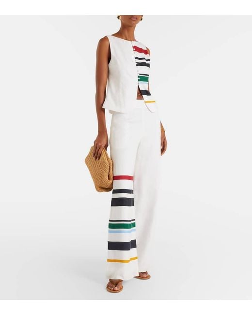 Cala De La Cruz White Hose Toya Aus Leinen