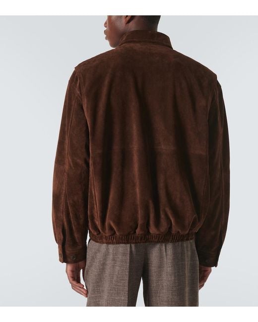 The Row Brown Ronan Suede Blouson for men