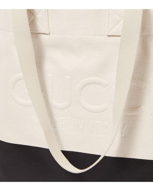 Gucci Shopper Aus Canvas Mit Geprägtem Detail in White für Herren