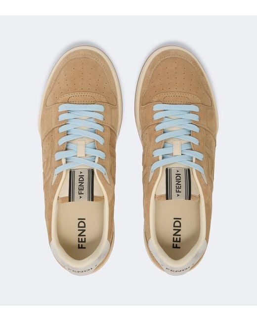 Fendi Natural Match Suede Sneakers for men