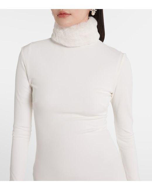 The New Arrivals Ilkyaz Ozel White Robe Priscilla Aus Satin