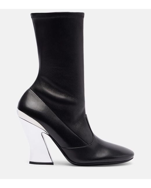 Givenchy Black Stretch-Leather Ankle Boots