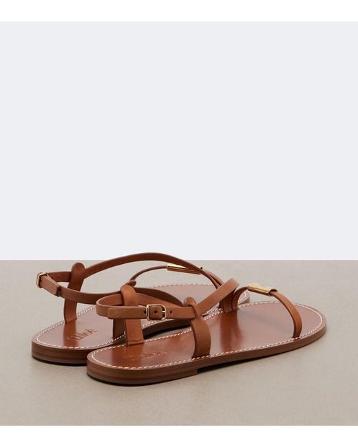Chloé Brown Matilda Leather Sandals