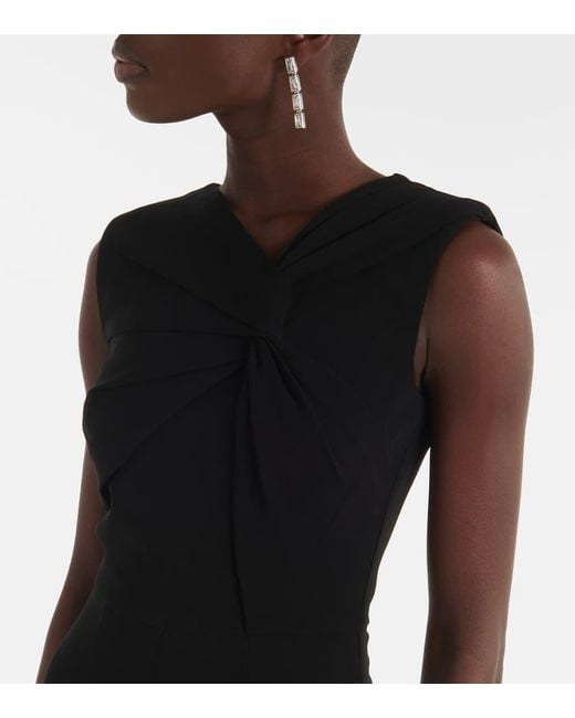 Roland Mouret Black Midikleid Aus Cady