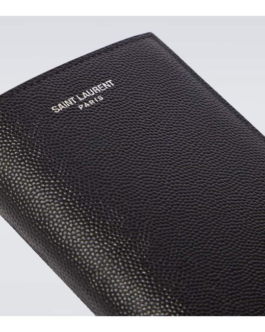 Saint Laurent Portemonnaie Aus Leder in Black für Herren