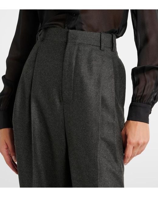 Pantaloni A Gamba Larga di Saint Laurent in Black